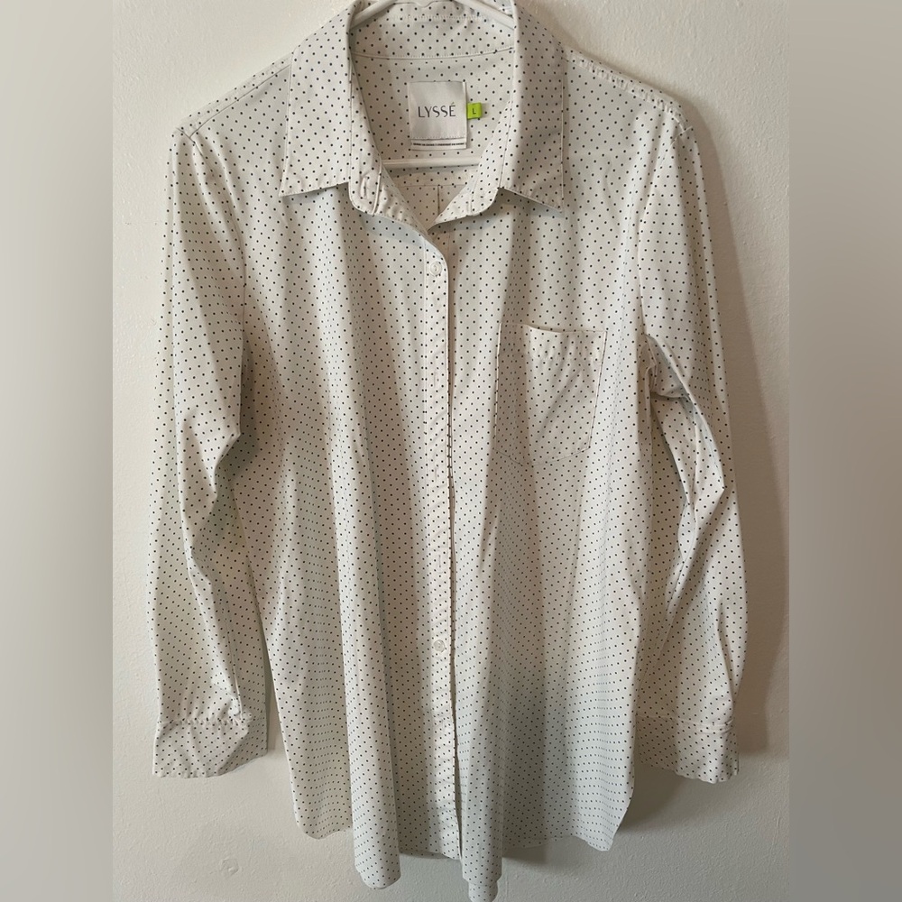 Lysse White Polka Dot Schiffer Shirt